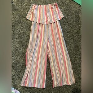 Cropped sleeveless jumpsuit